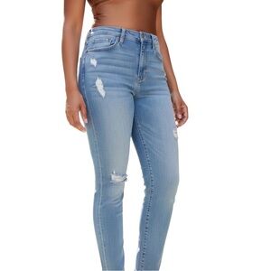 Big Star Alex Skinny Jeans Women’s 27 Distressed Light Wash Stretch Denim